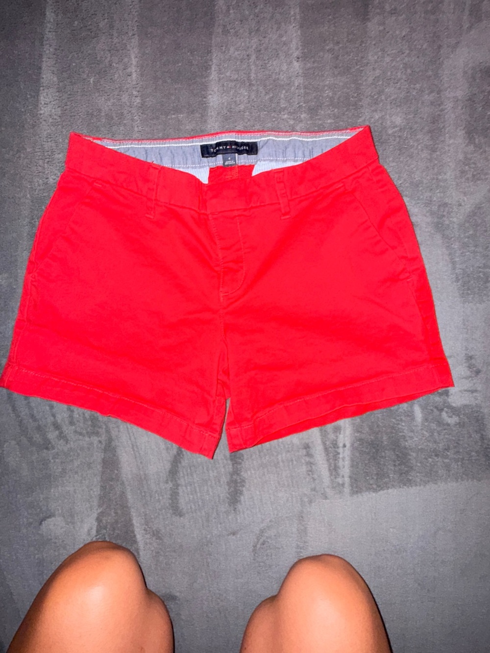 Tommy Hilfiger Women's Red Chino Bermuda Shorts